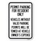 Signmission Parking Permit Sign Permit Parking for R Heavy-Gauge Aluminum Sign, 12" x 18", A-1218-23399 A-1218-23399 - alternate 1